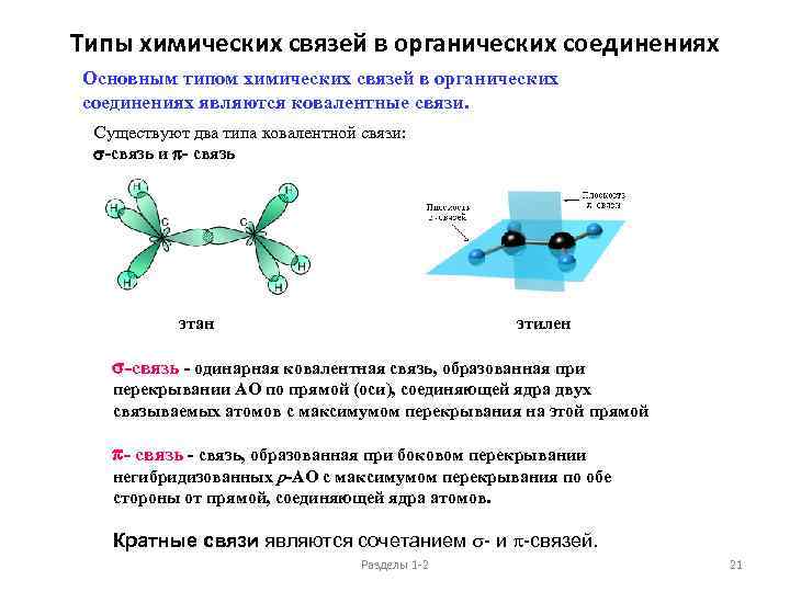 П связь в веществах. Типы химических связей в молекулах органических соединений. Типы химических связей в органических соединениях. Типы химических связей в органической химии. Основной Тип связи органических соединений.