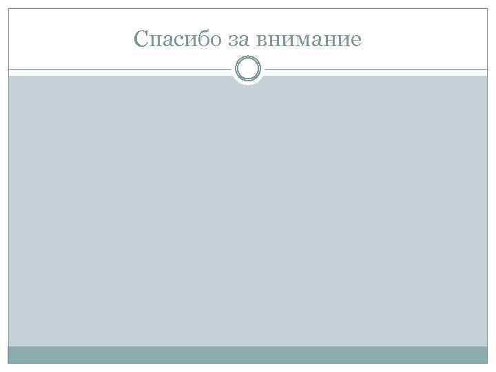 Спасибо за внимание 