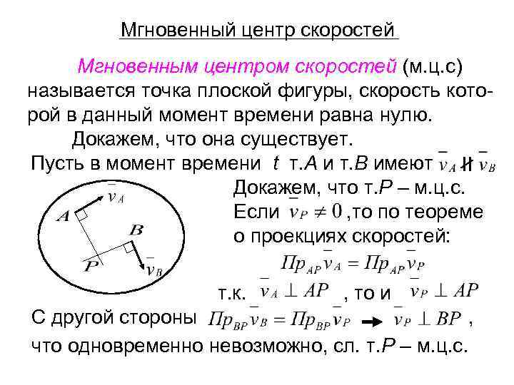 Мгновенный центр скоростей