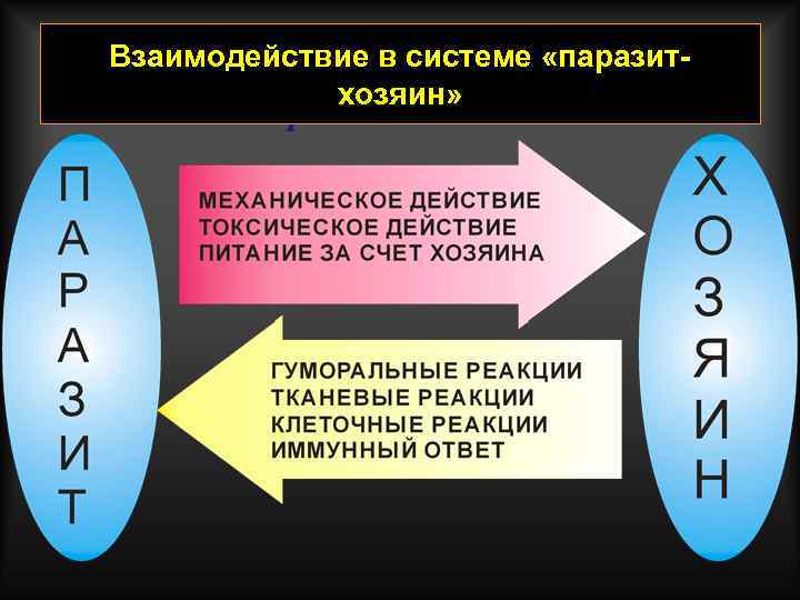Взаимодействие в системе «паразитхозяин» 