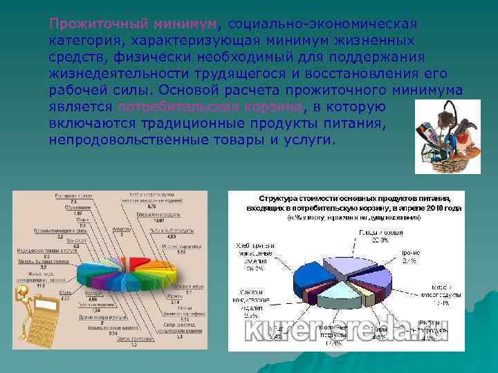 Прожиточный минимум, социально-экономическая категория, характеризующая минимум жизненных средств, физически необходимый для поддержания жизнедеятельности трудящегося