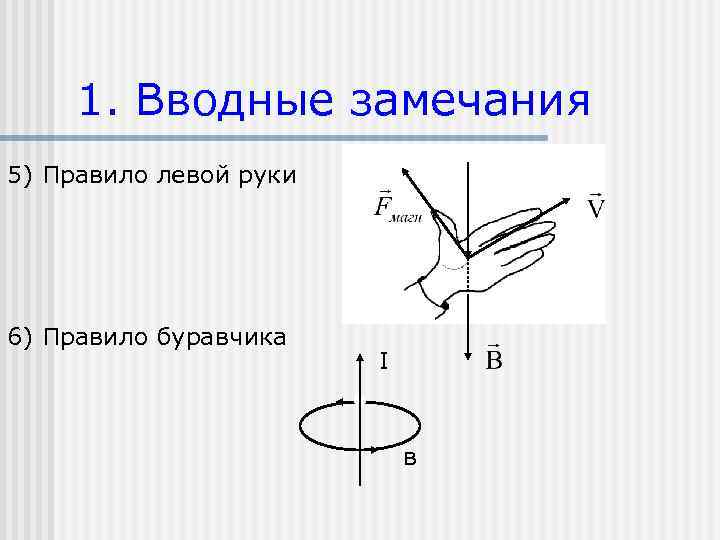 Правило правой и левой руки физика 9