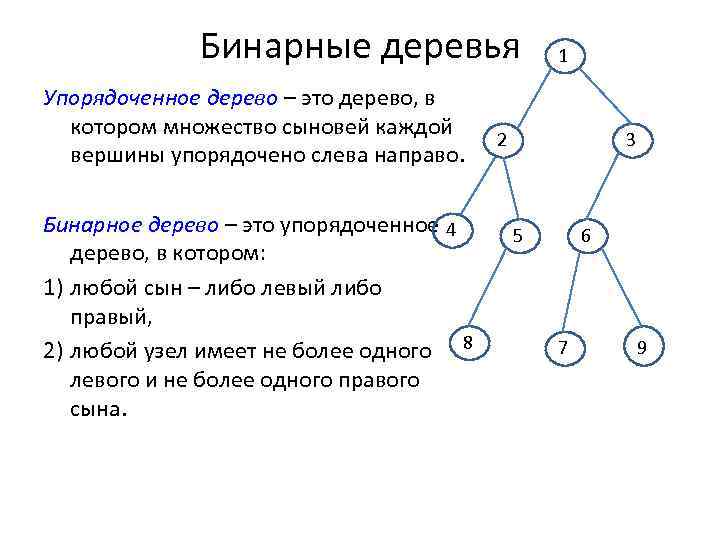 Бинарное дерево. Вершины бинарного дерева. Двоичное упорядоченное дерево. Бинарное дерево слов.