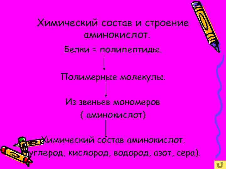 Химический состав и строение аминокислот. Белки = полипептиды. Полимерные молекулы. Из звеньев мономеров (
