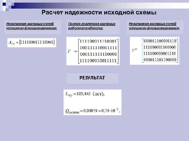 Программа для расчета надежности электрических схем