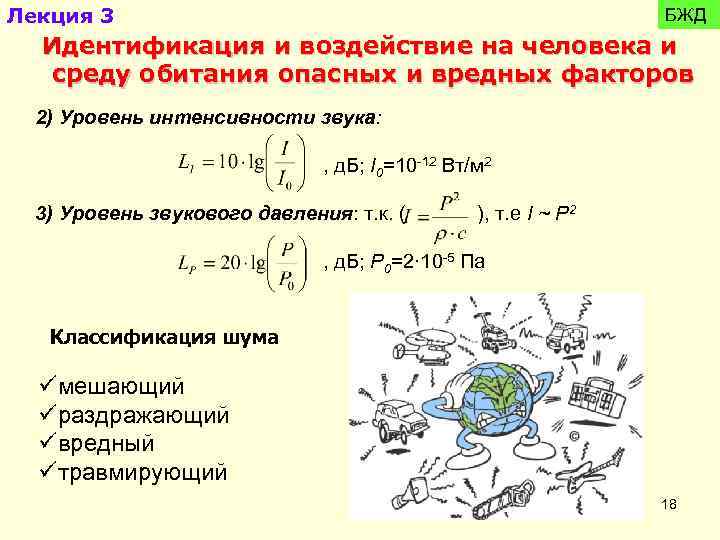 Лекция 3 БЖД Идентификация и воздействие на человека и среду обитания опасных и вредных