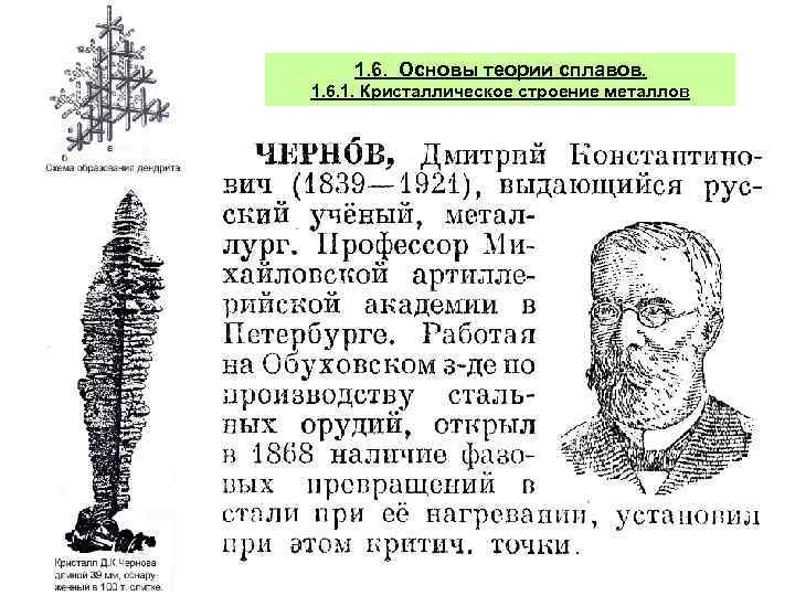 1. 6. Основы теории сплавов. 1. 6. 1. Кристаллическое строение металлов 