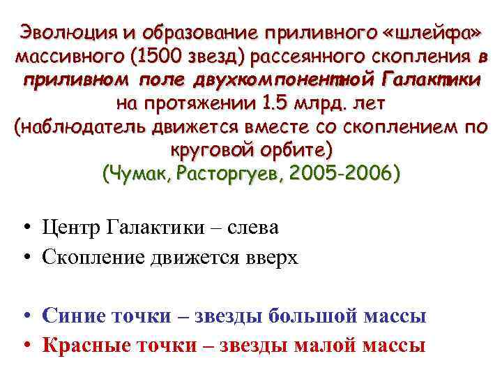 Эволюция и образование приливного «шлейфа» массивного (1500 звезд) рассеянного скопления в приливном поле двухкомпонентной