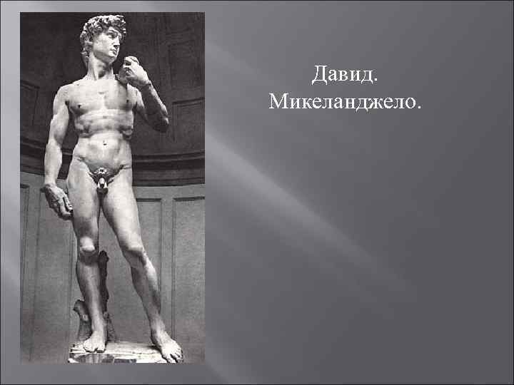 Давид. Микеланджело. 