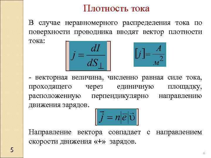 Плотность тока рисунок