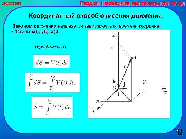 Величины описывающие движение