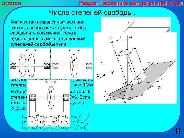 Формула степеней свободы. Шесть степеней свободы в механике. Число степеней свободы теоретическая механика. Число степеней свободы тела. Число степеней свободы твердого тела.