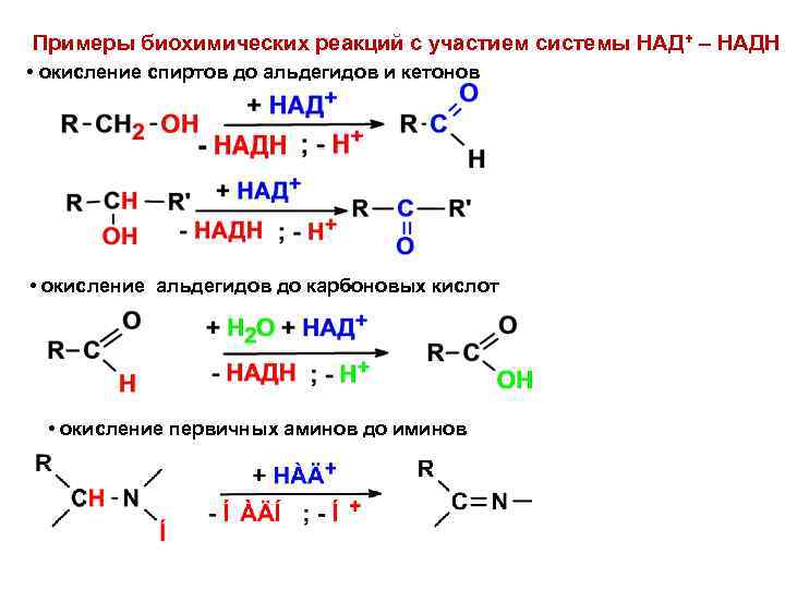 Схема реакции окисления этанола