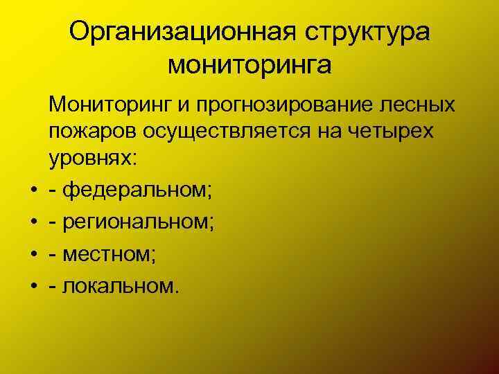 Состав мониторинга