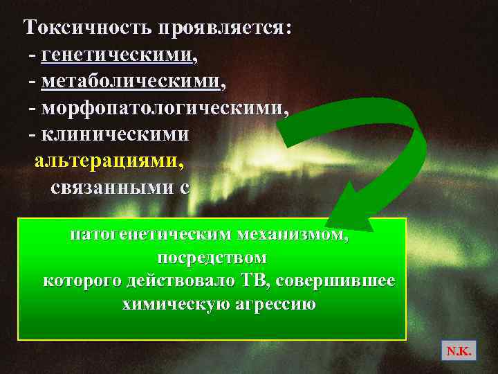 Токсичность проявляется: - генетическими, - метаболическими, - морфопатологическими, - клиническими альтерациями, связанными с патогенетическим