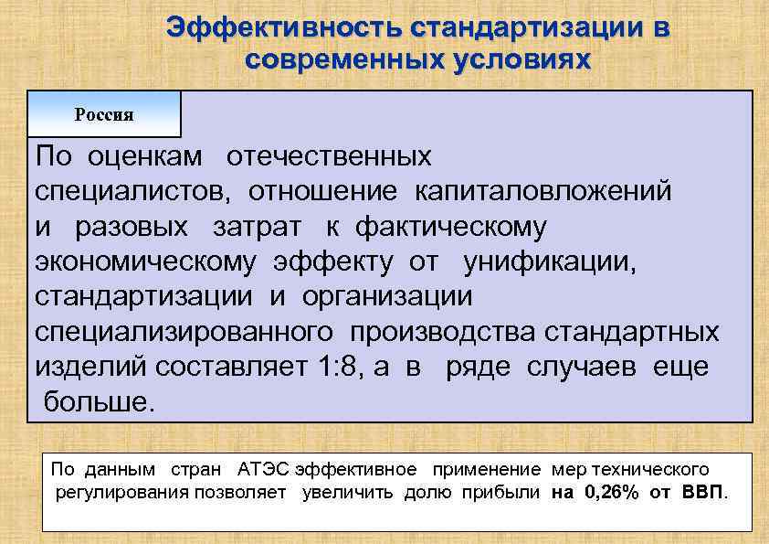 Сущность и содержание стандартизации презентация