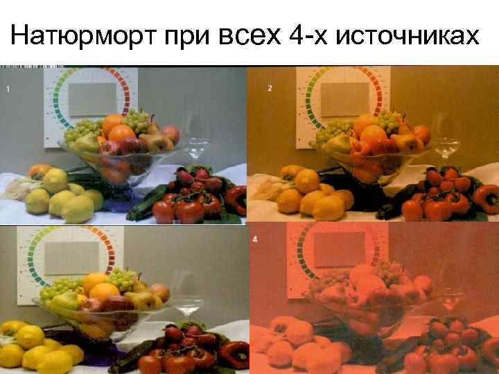 Натюрморт при всех 4 -х источниках 