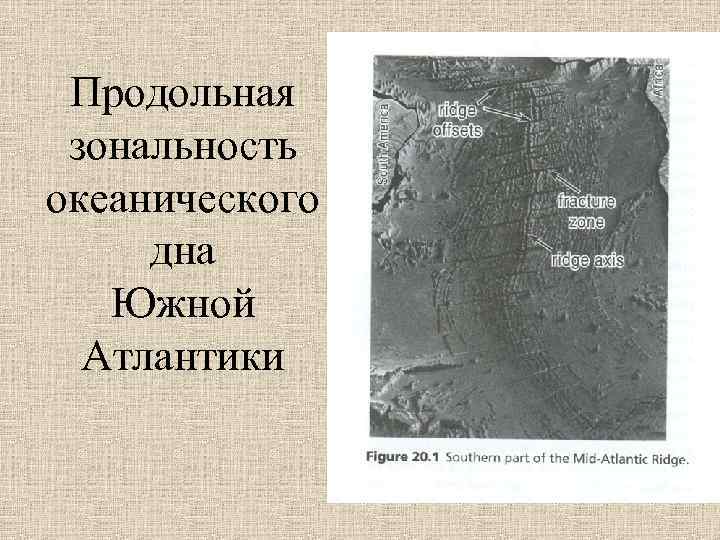 Продольная зональность океанического дна Южной Атлантики 