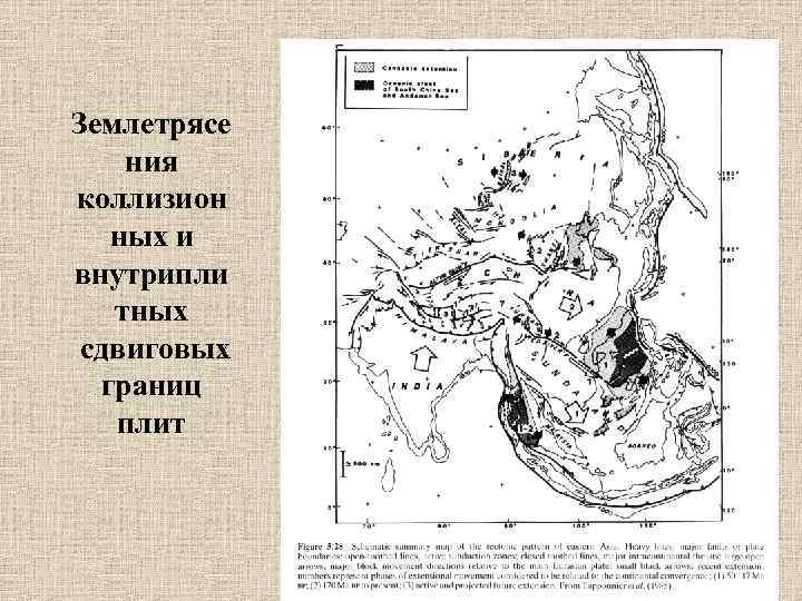 Землетрясе ния коллизион ных и внутрипли тных сдвиговых границ плит 