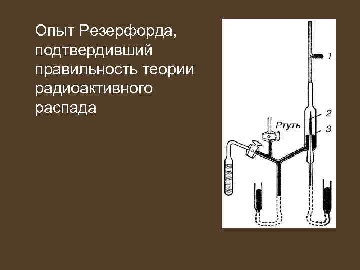  Опыт Резерфорда, подтвердивший правильность теории радиоактивного распада 