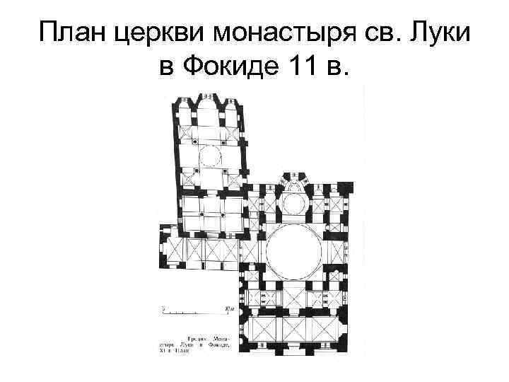 План церкви монастыря св. Луки в Фокиде 11 в. 