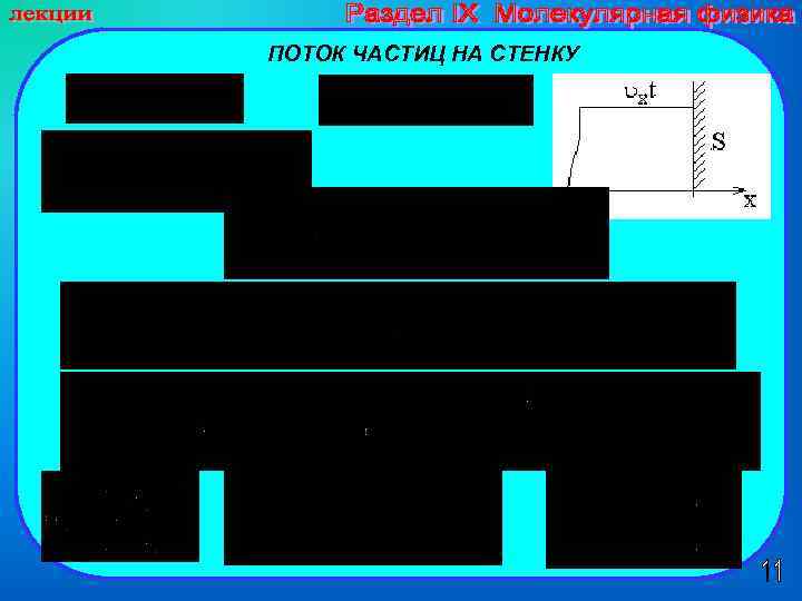 ПОТОК ЧАСТИЦ НА СТЕНКУ 