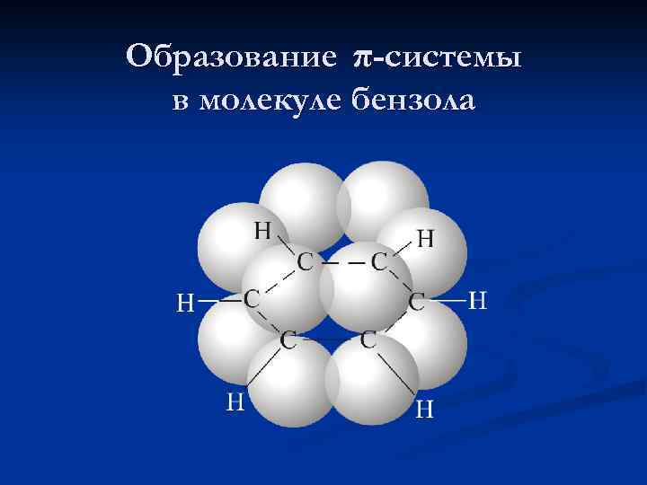 Образование π-системы в молекуле бензола 