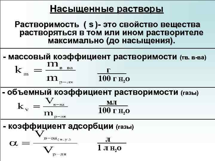 Единица измерения концентрации