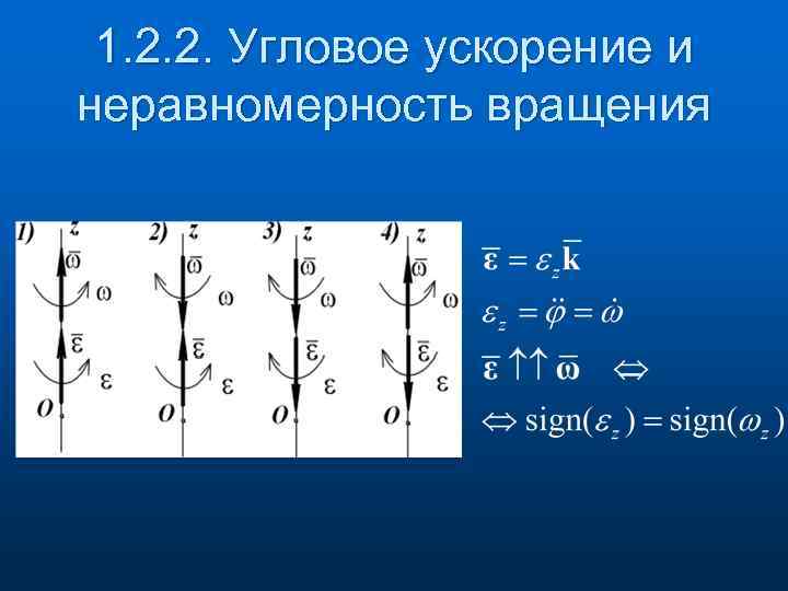 1. 2. 2. Угловое ускорение и неравномерность вращения 