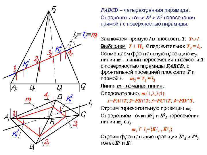 Видимость ребер пирамиды определена правильно на рисунке