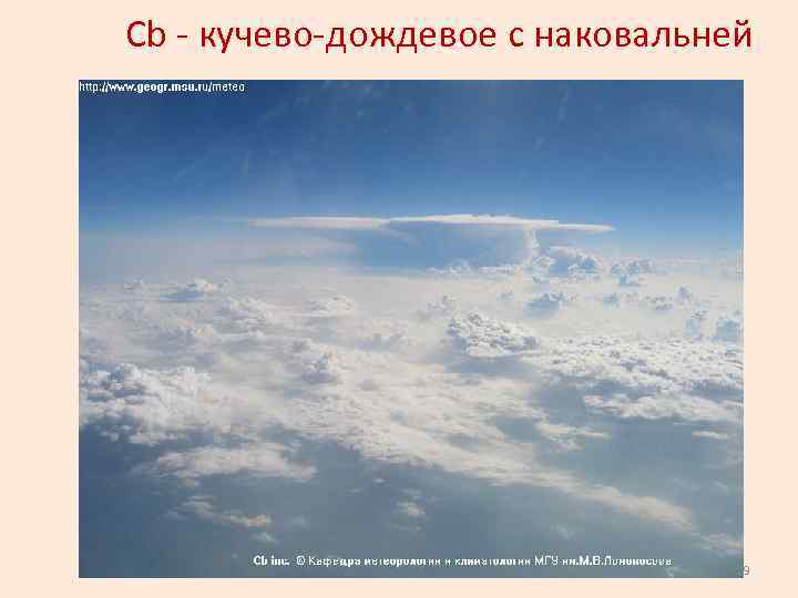 Cb - кучево-дождевое с наковальней 29 