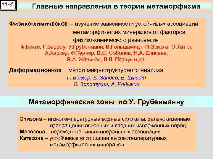 Химические направления. В физико-химическом направлении физиологии. Метаморфизм совокупность физико-химических. Теория зон метаморфизма. Первопроходцем в физико-химическом направлении физиологии является:.