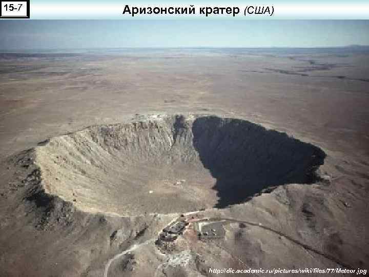 15 -7 Аризонский кратер (США) http: //dic. academic. ru/pictures/wiki/files/77/Meteor. jpg 