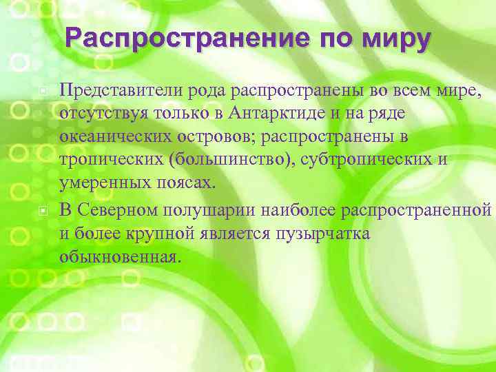 Распространение по миру Представители рода распространены во всем мире, отсутствуя только в Антарктиде и