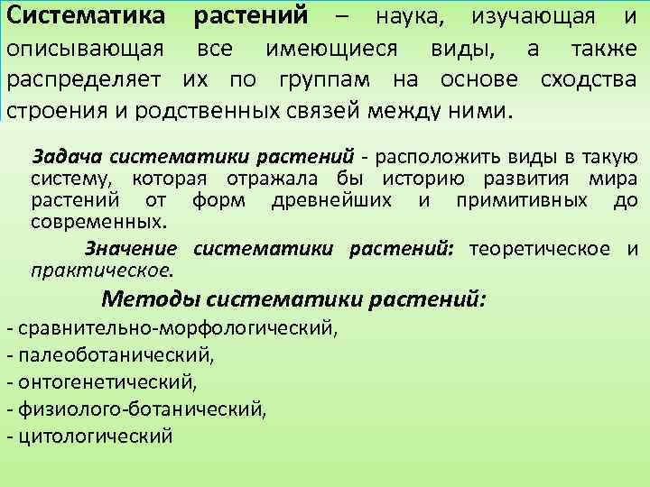 Систематика задания егэ