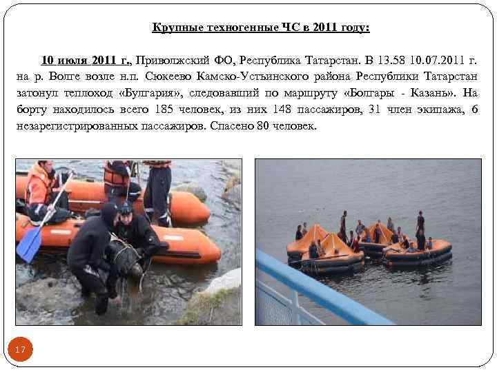 Крупные техногенные ЧС в 2011 году: 10 июля 2011 г. , Приволжский ФО, Республика