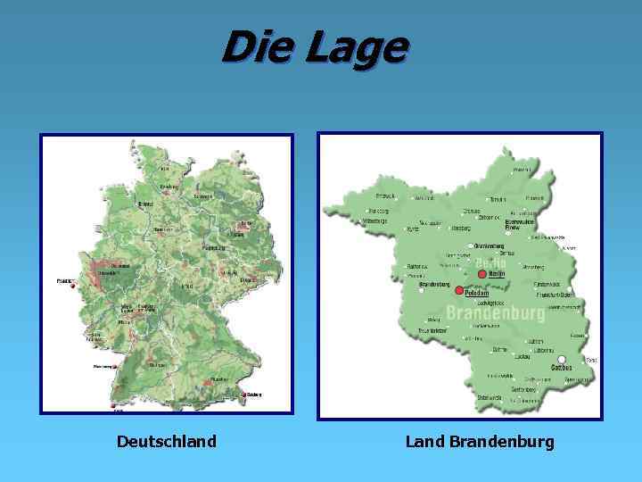 Die Lage Deutschland Land Brandenburg 