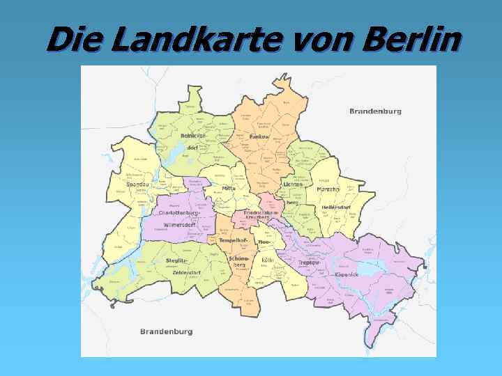 Die Landkarte von Berlin 