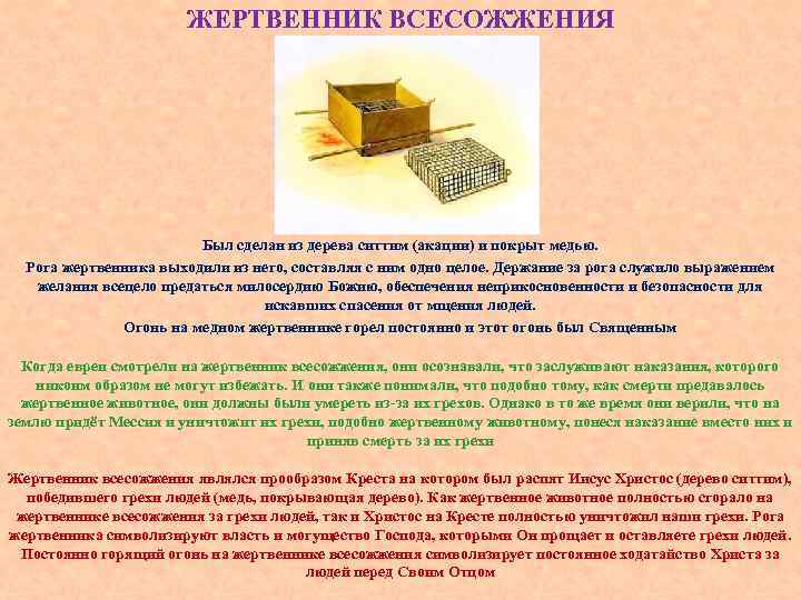 Объясните значение праща жертвенник