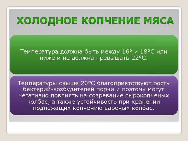 Температура должна быть между 16° и 18°С или ниже и не должна превышать 22°С.