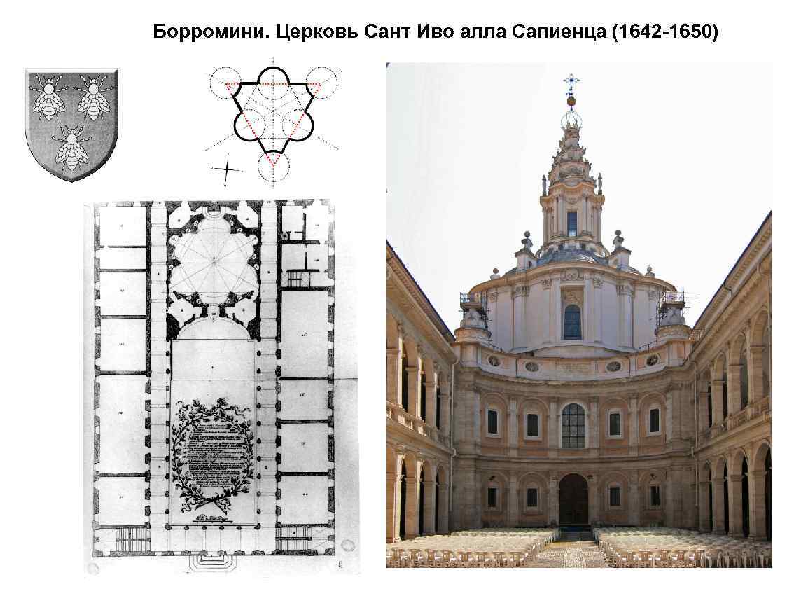 Борромини. Церковь Сант Иво алла Сапиенца (1642 -1650) 