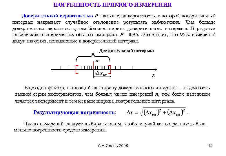 Вероятность погрешности измерений