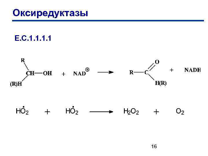 Оксиредуктазы Е. С. 1. 1 16 