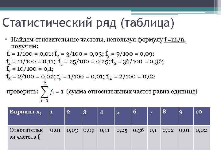 Частота в статистике