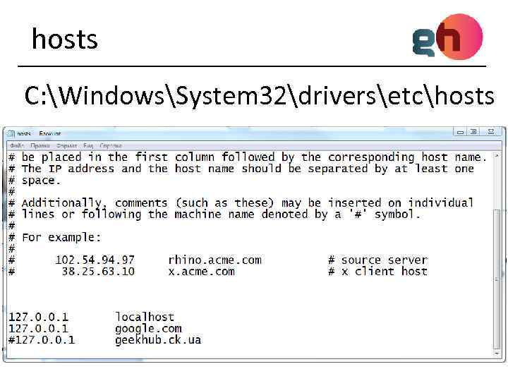 hosts C: WindowsSystem 32driversetchosts 