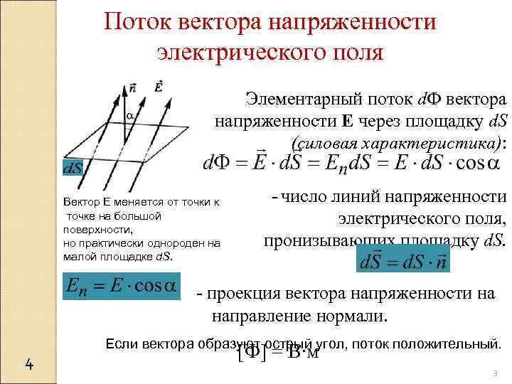 Поток вектора. Поток вектора напряженности электрического поля формула. Поток вектора напряженности через площадку DS. Поток вектора напряжения электрического поля. 1. Поток вектора напряженности электрического поля.