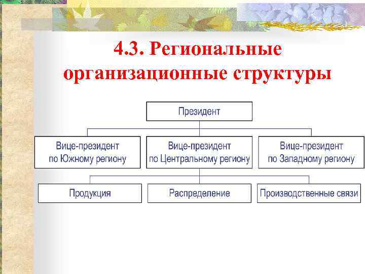 4. 3. Региональные организационные структуры 