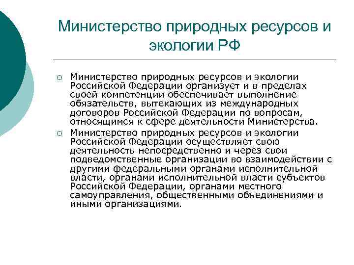 Схема структуры министерства природных ресурсов и экологии рф