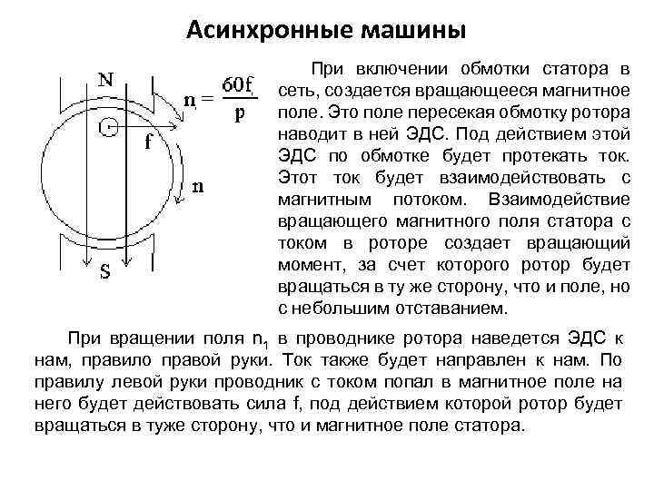 Асинхронная машина обладает свойством