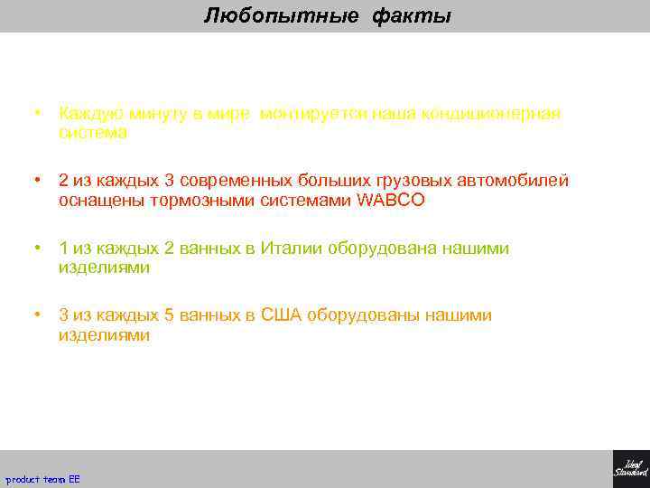 Любопытные факты • Каждую минуту в мире монтируется наша кондиционерная система • 2 из